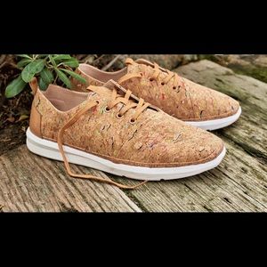 TOMS Del Ray Multicolored Cork Sneakers Women Size 6.5